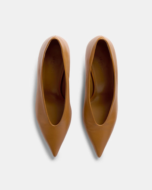 BABOUCHE KITTEN HEEL / CAMEL