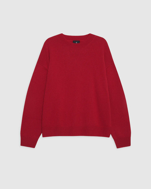 LEE CREW SWEATER / SCARLET RED