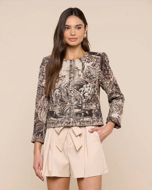 LIAN COLLARLESS JACKET / SCENIC TAPESTRY