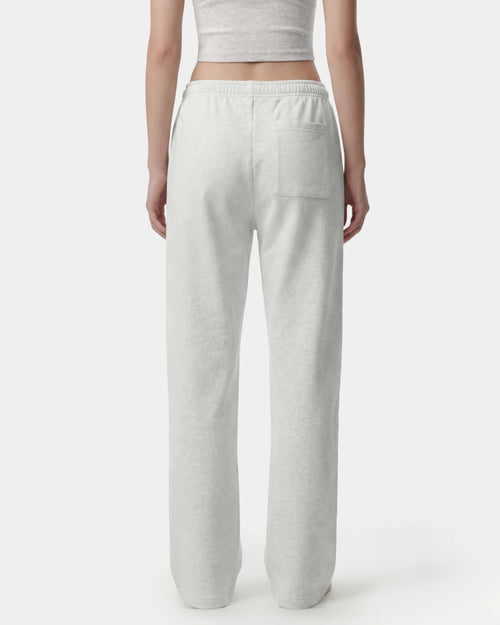 SIGNATURE LOGO EMBROIDERED WIDE SWEATPANT / HEATHER GRAY