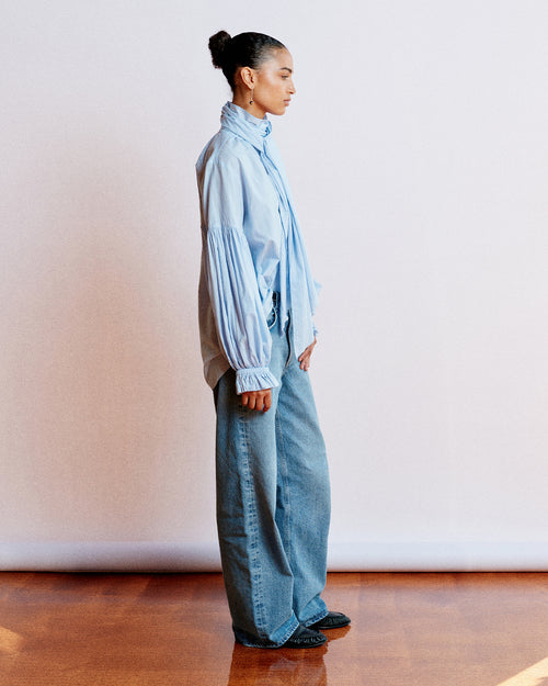 BOW BLOUSE / RAGLAN STRIPE