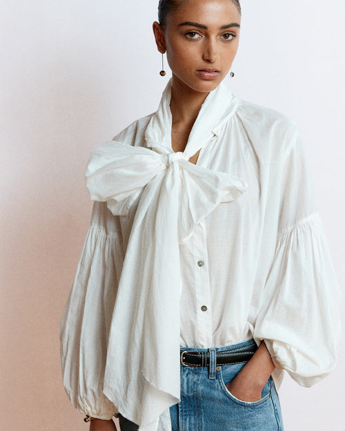 BOW BLOUSE / CREAM