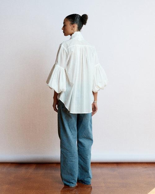 BOW BLOUSE / CREAM