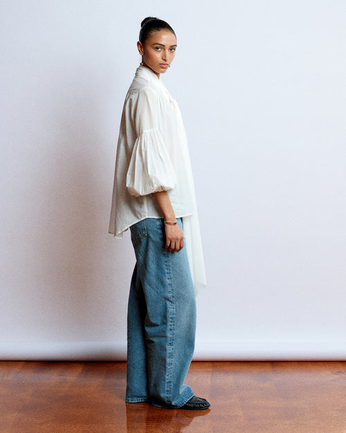 BOW BLOUSE / CREAM