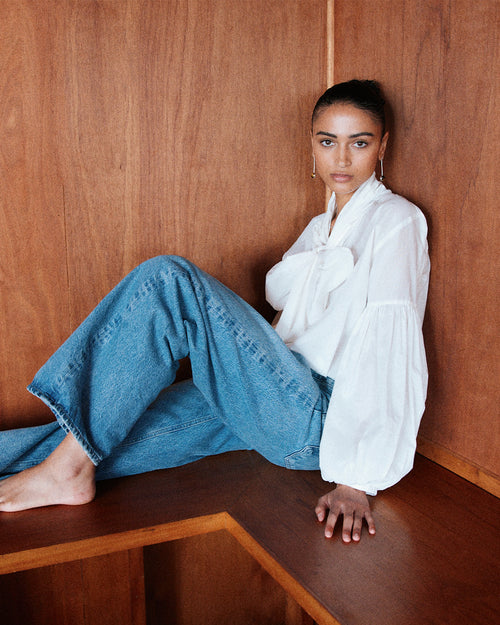 BOW BLOUSE / CREAM