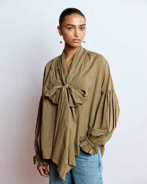 BOW BLOUSE / KELP