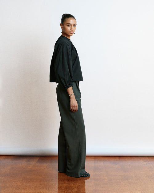THE EASE TROUSER / GREY GREEN
