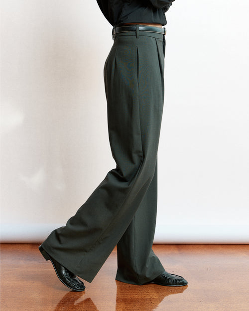 THE EASE TROUSER / GREY GREEN