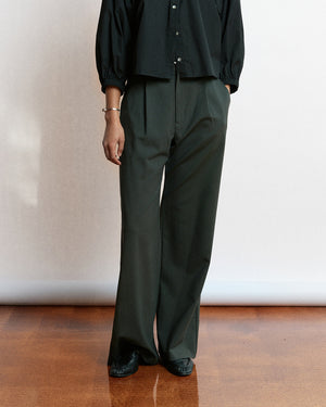 THE EASE TROUSER / GREY GREEN