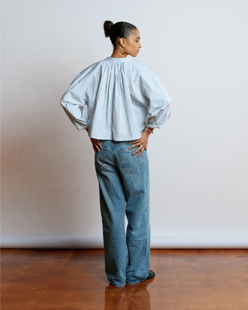 EVERYDAY CROP / CLOUD GREY STRIPE