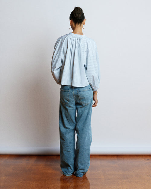 EVERYDAY CROP / CLOUD GREY STRIPE