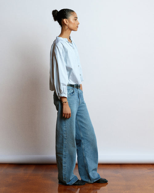 EVERYDAY CROP / CLOUD GREY STRIPE