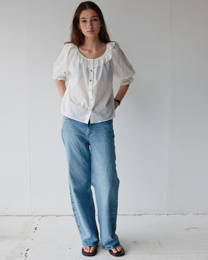 BON RUFFLE BLOUSE / CREAM