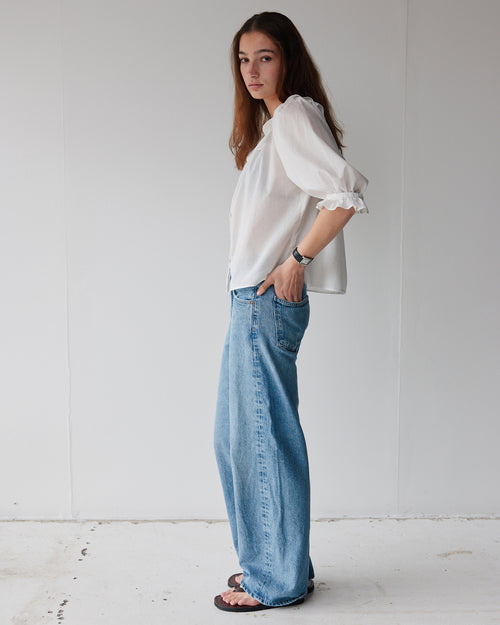 BON RUFFLE BLOUSE / CREAM