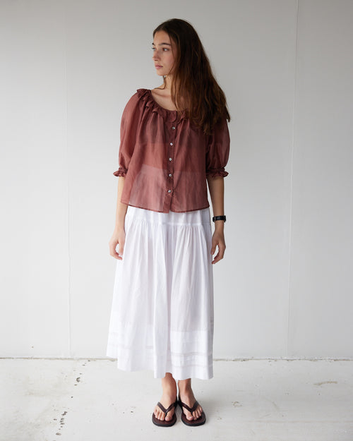 BON RUFFLE BLOUSE / MAPLE