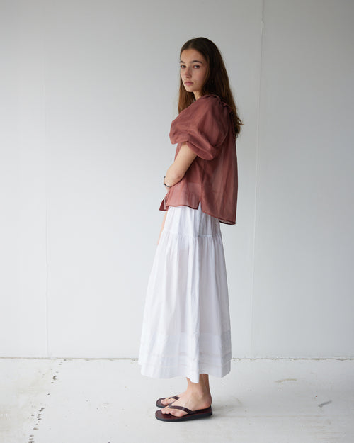 BON RUFFLE BLOUSE / MAPLE