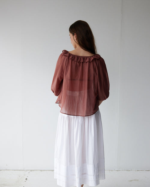 BON RUFFLE BLOUSE / MAPLE