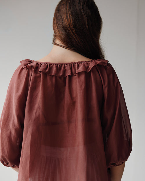 BON RUFFLE BLOUSE / MAPLE