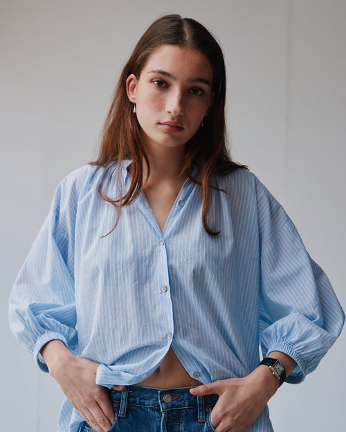 EVERYDAY BLOUSE / BLUE WHITE