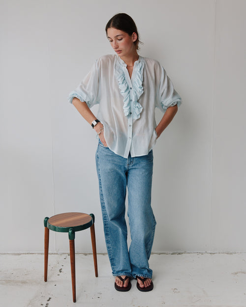 JANE BLOUSE / FADED POWDER BLUE