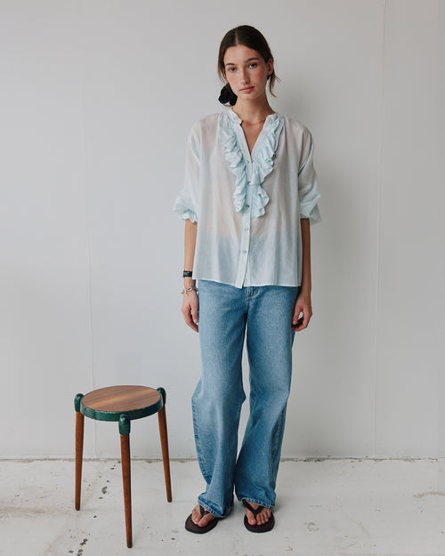 JANE BLOUSE / FADED POWDER BLUE