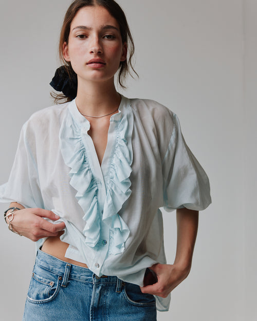 JANE BLOUSE / FADED POWDER BLUE