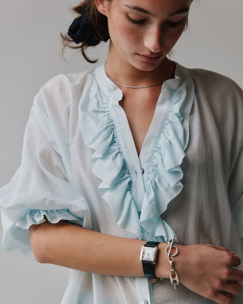 JANE BLOUSE / FADED POWDER BLUE