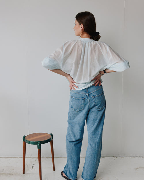 JANE BLOUSE / FADED POWDER BLUE