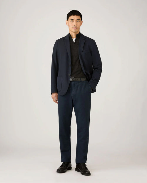 EXTRA FINE MERINO HALF ZIP NECK / CHARCOAL MELANGE