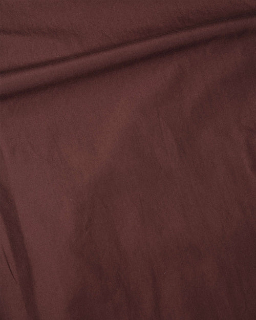 MHL ASYMMETRIC ROUND COLLAR SHIRT / CHESTNUT