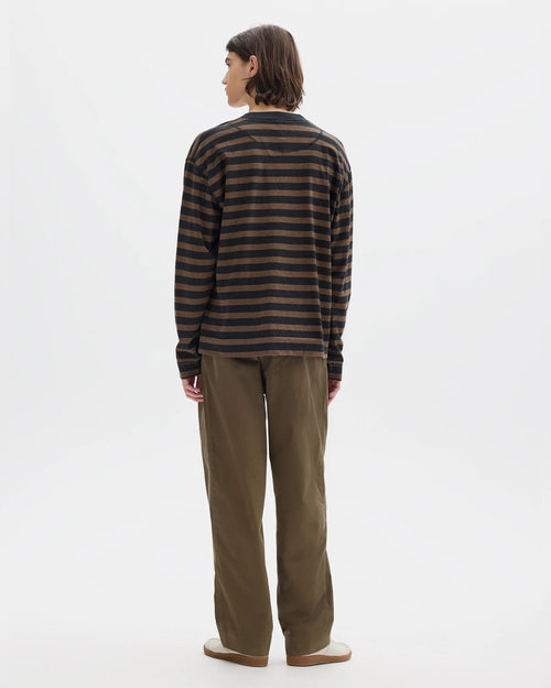 MHL CREW NECK MATELOT / OFF BLACK / BARK