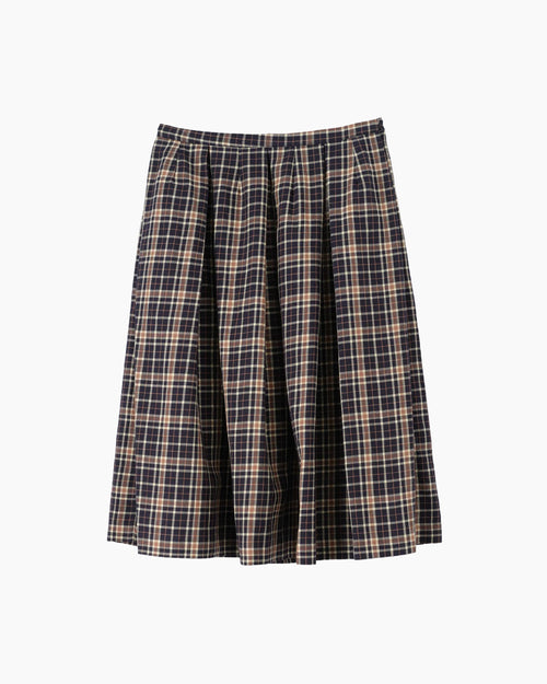 DARTED FULL SKIRT / NAVY / ECRU / MINERAL