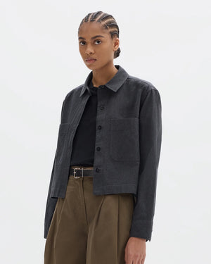 MHL DOUBLE POCKET SHIRT / CHARCOAL