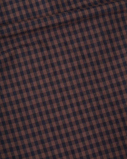 MHL OFFSET PLACKET DRESS / CHESTNUT / INK
