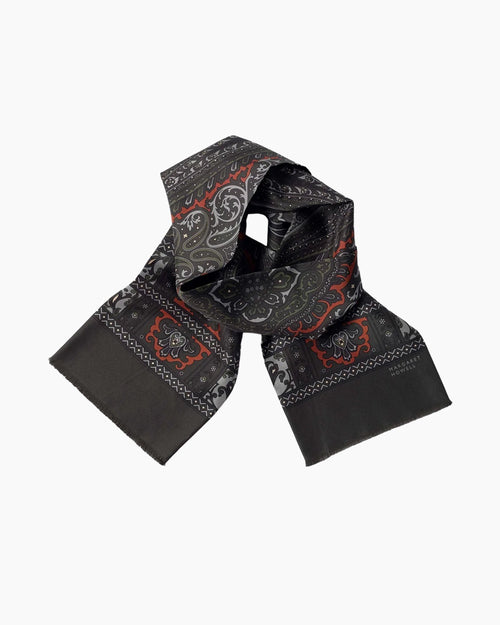 PAISLEY SCARF / SOFT BLUE / BURNT ORANGE