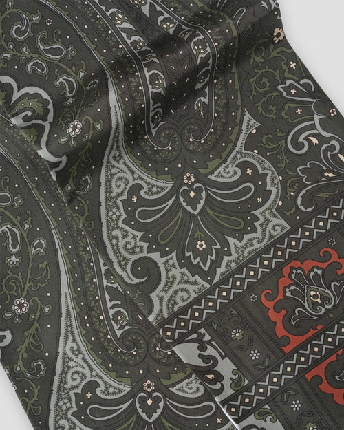 PAISLEY SCARF / SOFT BLUE / BURNT ORANGE