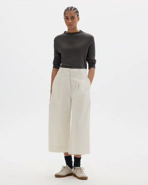 MHL PLEATED CULOTTES / CHALK
