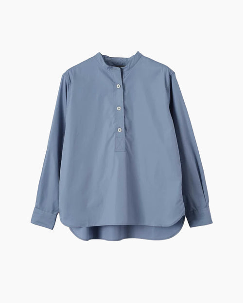 PULL ON COLLARLESS SHIRT / DUCK EGG BLUE