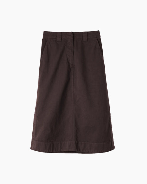 MHL SIDE VENT SKIRT / COCOA