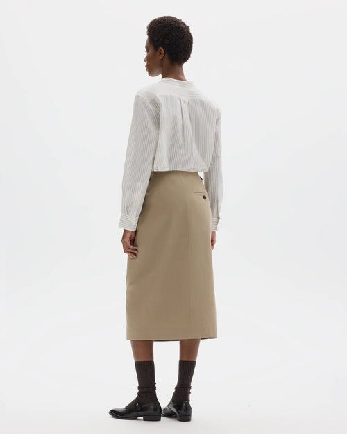 TRENCH POCKET SKIRT / STONE