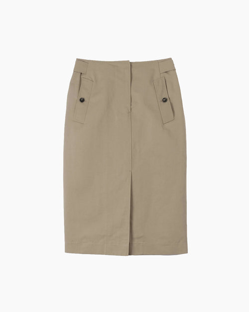 TRENCH POCKET SKIRT / STONE