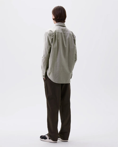 MHL BASIC SHIRT / FOREST STRIPE