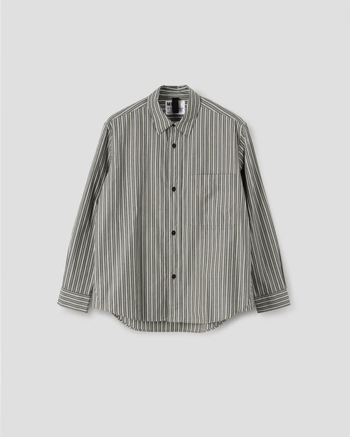 MHL BASIC SHIRT / FOREST STRIPE