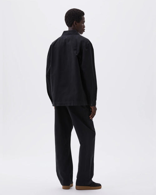 MHL CHORE COTTON SHIRT / BLACK