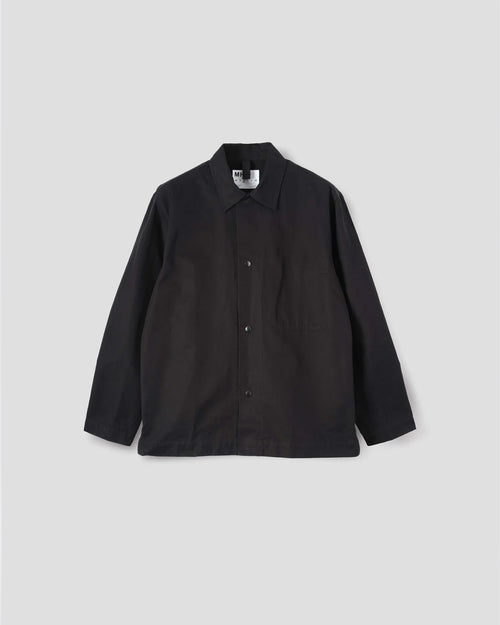 MHL CHORE COTTON SHIRT / BLACK