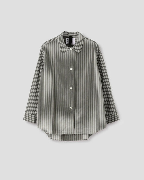 MHL LONGLINE SHIRT / GREY STRIPE