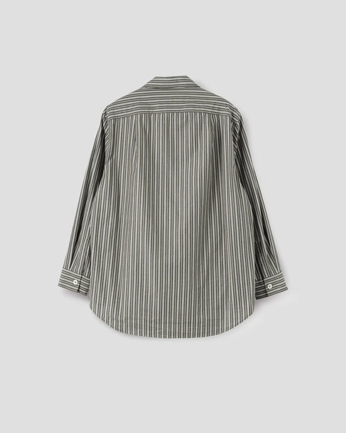 MHL LONGLINE SHIRT / GREY STRIPE