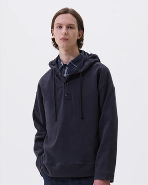 MHL BUTTON HOODIE / INK