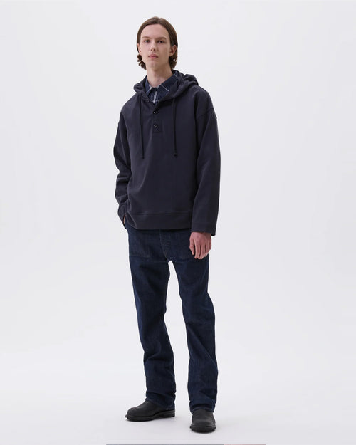 MHL BUTTON HOODIE / INK