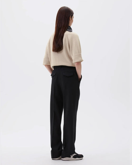 SHORT SLEEVE CHUNKY CREW NECK / NATURAL